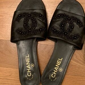 Chanel sandals with beads